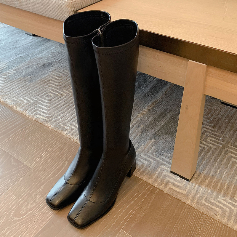 Korean Style Skinny High Boots Heel Single