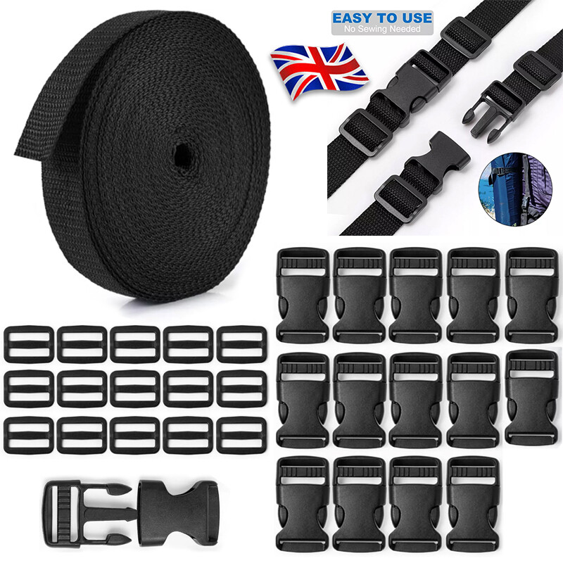 10M Heavy Duty Nylon Webbing Strap Tape-25Mm Wide Backpack Strapping Chest 9