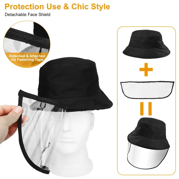 Fishman Hat Protective Face Shield Removable Sun Bucket Cap - Image 2