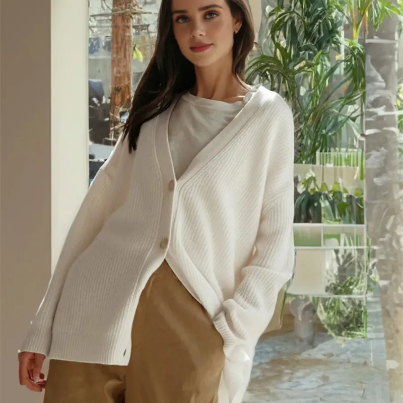 V-Neck Soft Knit Cardigan
