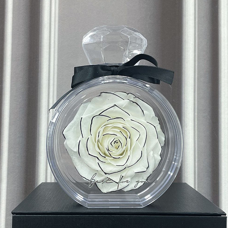 Natural Eternal Flower Ornament – Preserved Rose Gift Box with Transparent Cover for Home Décor - Image 8