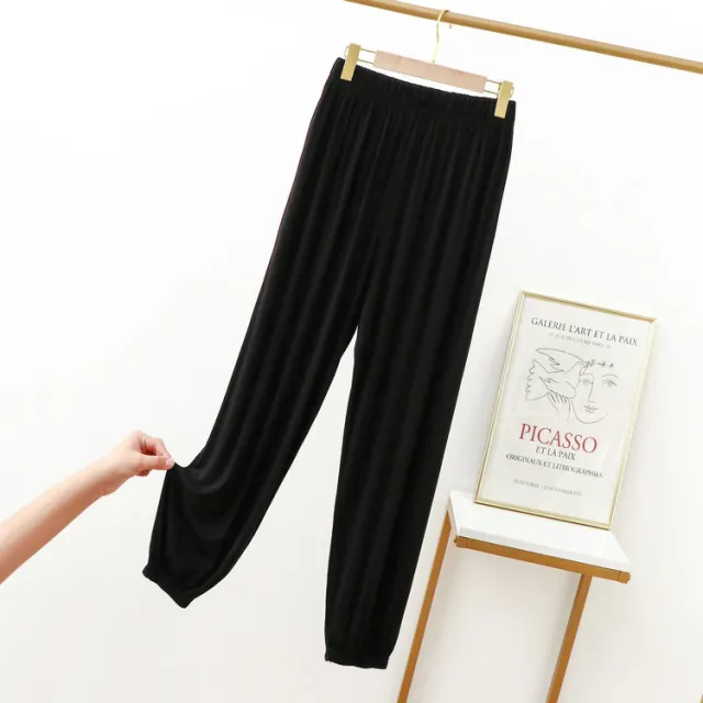Women's Modal Casual Pants Close Up Petite Bloomers Black - Shop at LoveMi