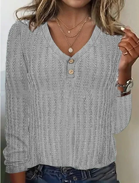 Stitching Printing Multi color Women's T shirt Gray - Shop at LoveMi