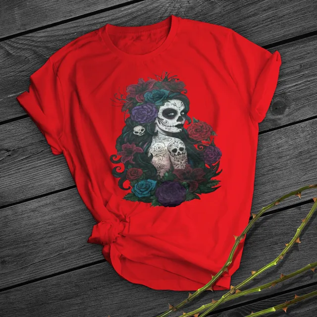 Simple And Creative Printing Short Sleeve Red - Shop at LoveMi