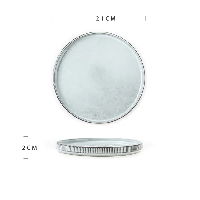 Beautiful Ceramic Dinner Plate Advanced Sense Of Micro Flaw Striped Steak Plate - Shop at LoveMi