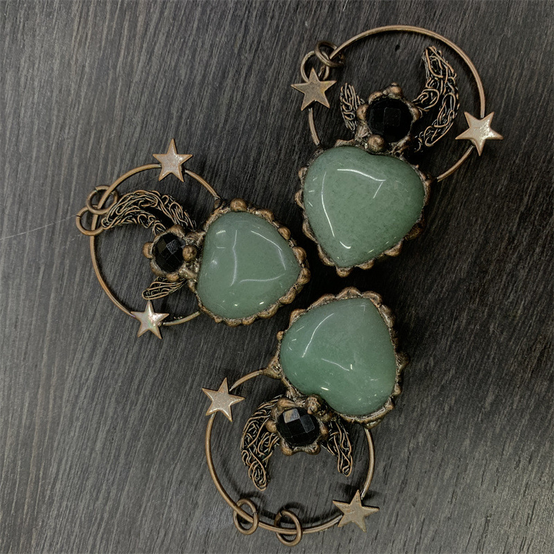 Men's Fashion Star And Moon With Heart Pendant