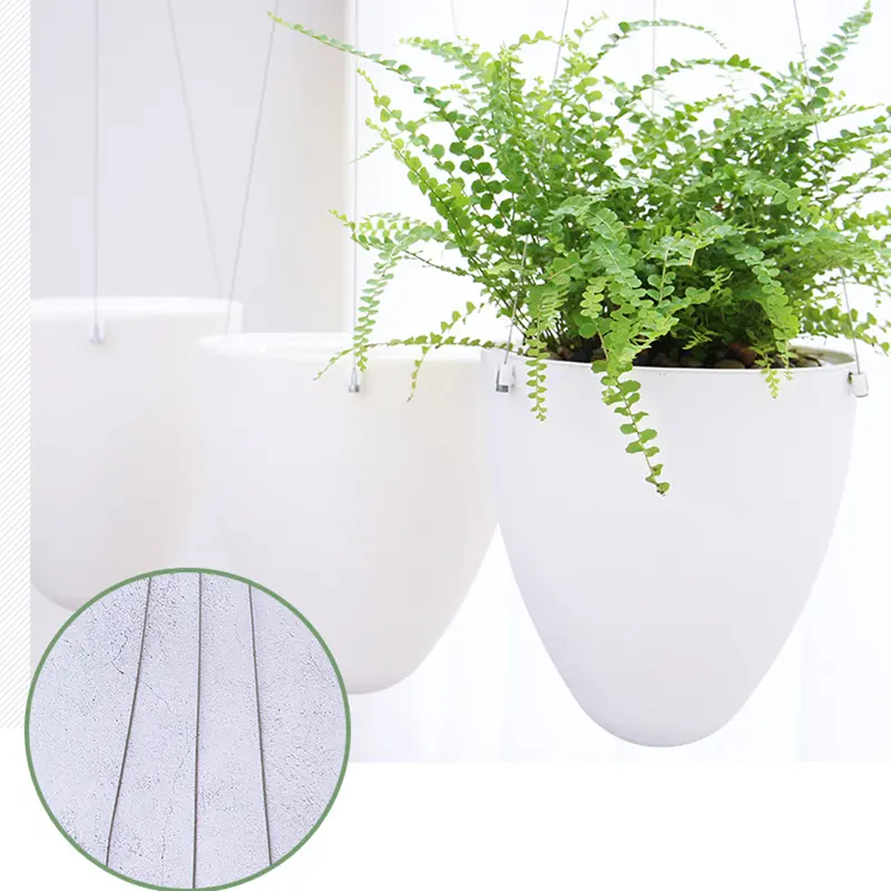 Lazy Automatic Water Suction Hanging Basin Frosted Water Storage Hanging Plastic Green Flower Pot