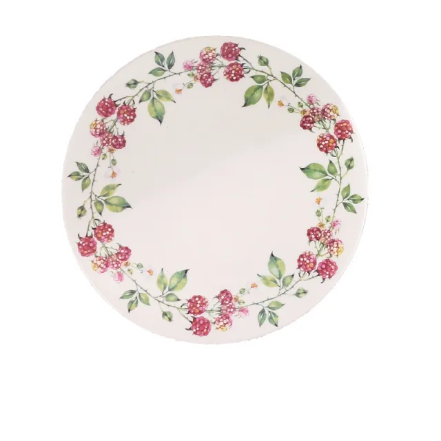 Creative Ceramic 8 Inch Round Plate Flat Plate Tray Wreath Fruit Plate Summer Fruit - Shop at LoveMi