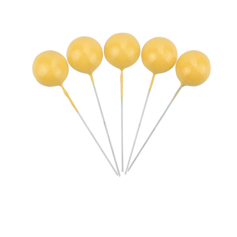 Candy colored Decorative Round Ball Glossy Ornaments Yellow - Shop at LoveMi