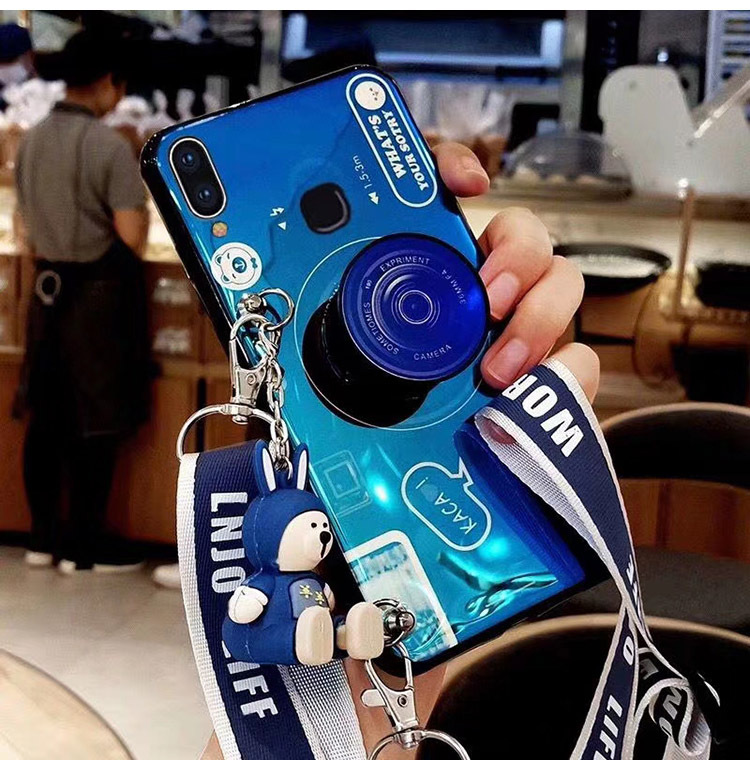 Retro Camera Phone Case Wrist Strap Lanyard