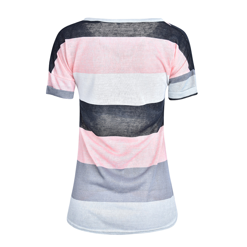 Title 5, Summer Pocket Striped Short Sleeve T Shirt