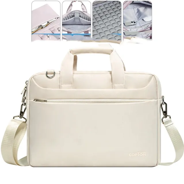 Simple And Creative Solid Color Laptop Bag Khaki - Shop at LoveMi