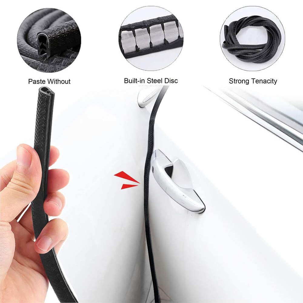 12M Car Door Boot Edge Protector Strip Trim U Shape Guard Seal Rubber Black UK — image 7