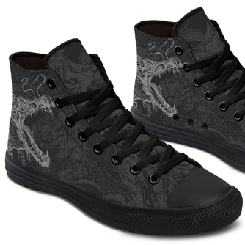 Printed Couple High Top Canvas Shoes