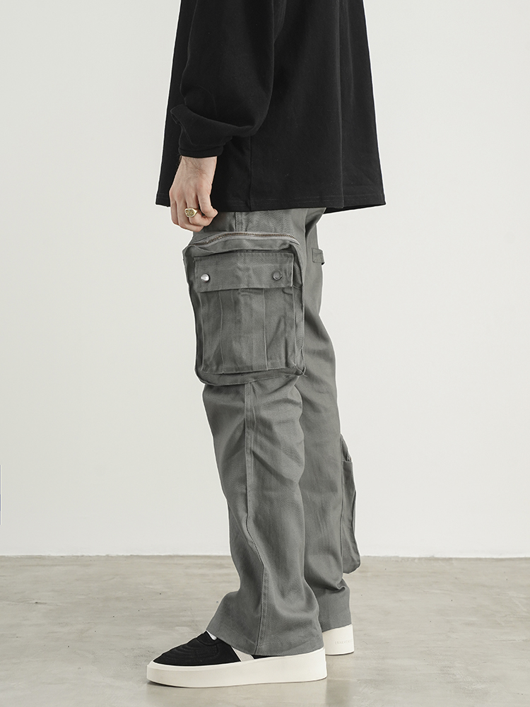 Title 4, Multi-pocket Zip Micro-flare Cargo Pants. Carry...