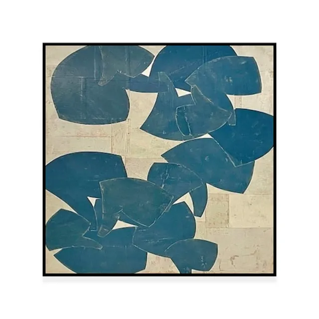 New Design Modern Large Wall Painting Hand Painted Acrylic Blue Abstract Oil Painting On Canvas For Living Room Decor Without Inner Frame - Shop at LoveMi