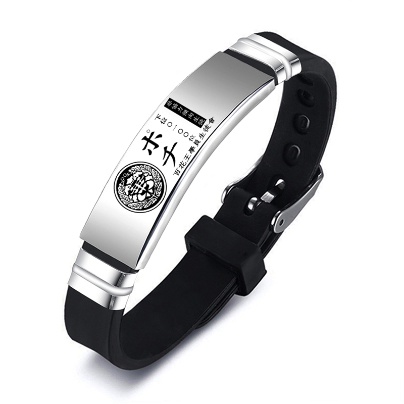 Classic Jabami Yumeko Suzui Ryouta Mary Saotome Stainless Steel Bangle Anime Kakegurui ID Card Silicone Bracelets For Women Men