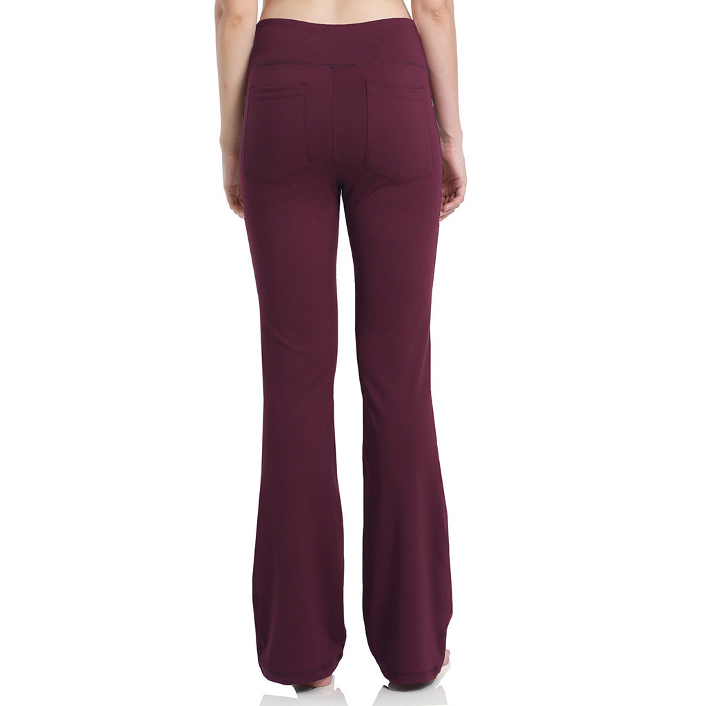 Title 2, Damen Slim Yoga Hose mit weitem Bein und hoher ...