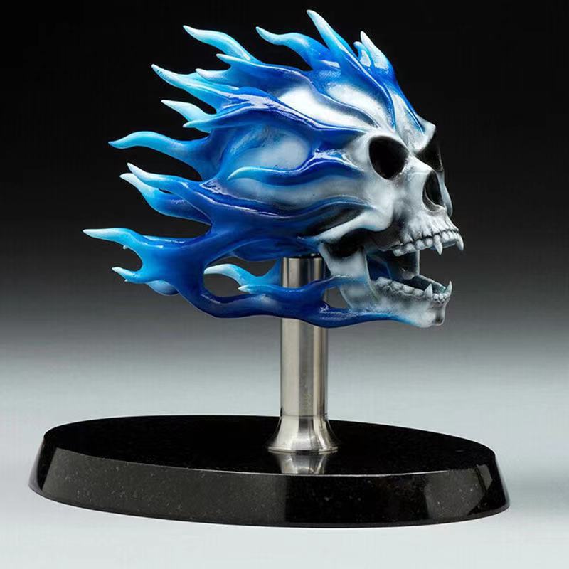 Glowing Flame Skull Resin Ornament Halloween (1color)