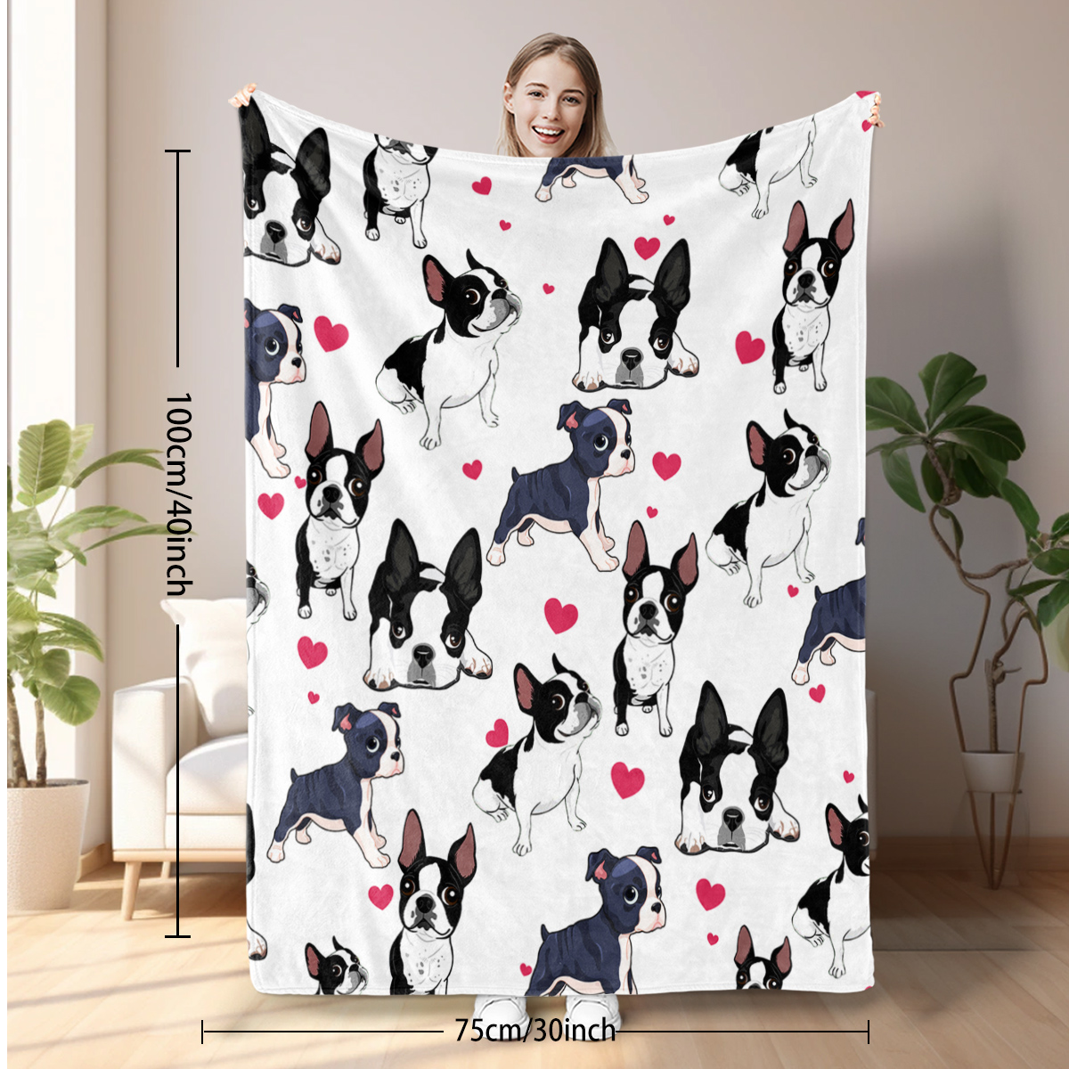 1pc Adorable Fleece Dog Blanket - Soft, Cozy, Lightweight, Warm, Flannel Throw For Couch, Bed, Sofa, Living Room Decor - Perfect For Snuggling Up On Chilly Days 130x150cm Temu Can Only Be Self-picked detail photo 6