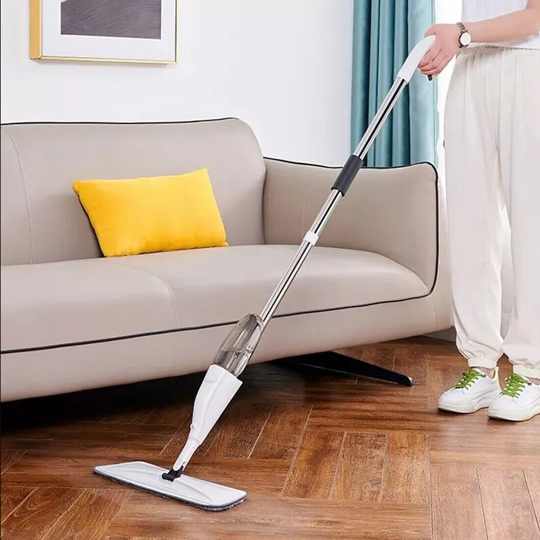 Spray Mop Microfibre Pad Floor Cleaning For All Types Bottle- 2 Pads — image 4