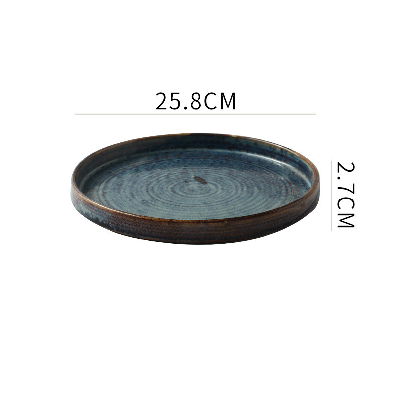 10inch blue flat plate