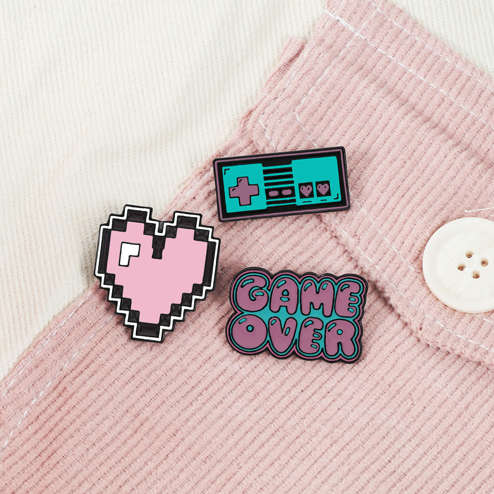 Creative Digital Retro Style Mosaic Brooch