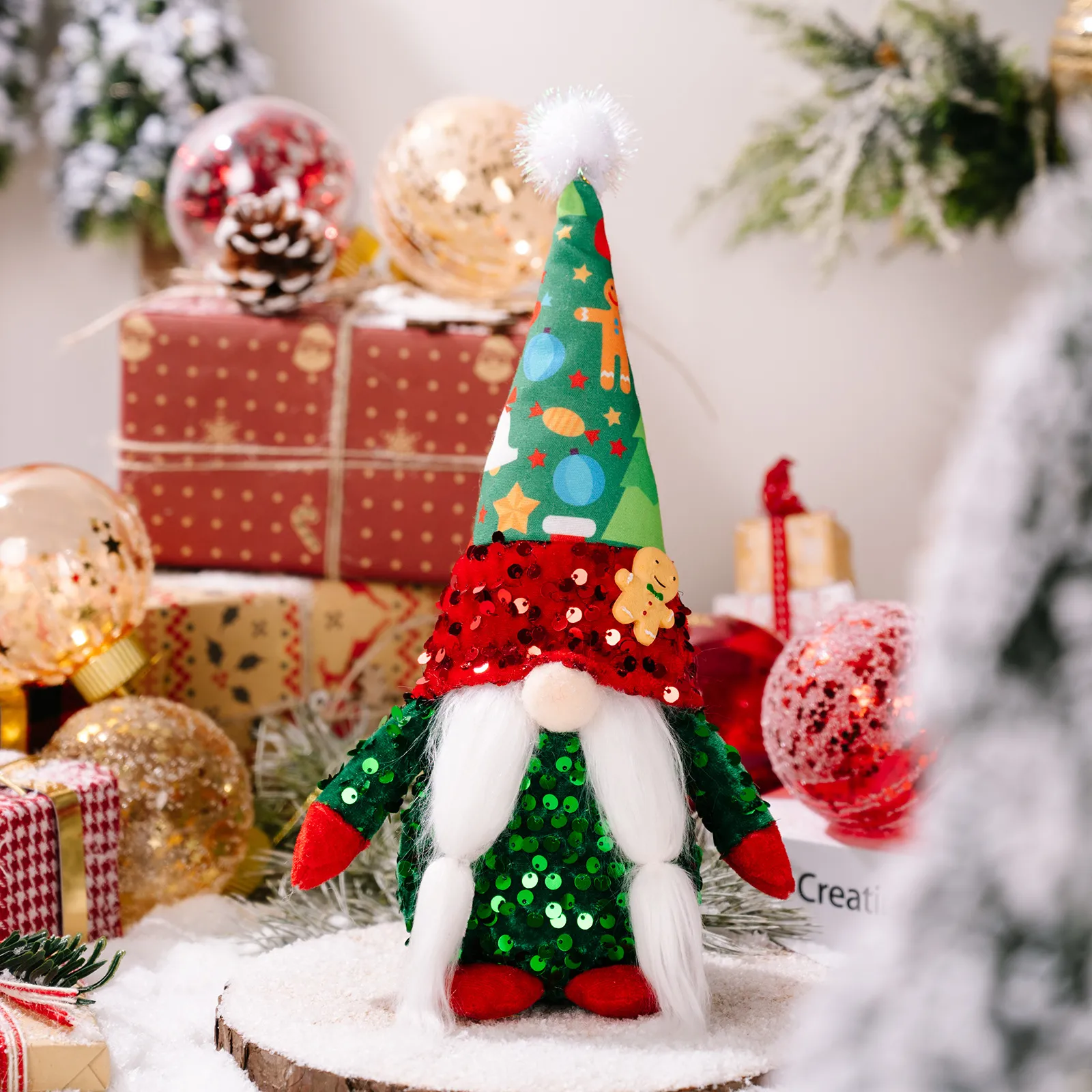 Christmas Fabric Decorative Faceless Doll Ornament Christmas Decorations – image 5