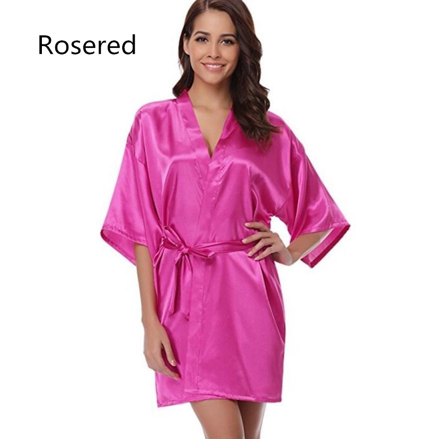 Title 20, RB032 New Silk Kimono Robe Bathrobe Women Silk ...