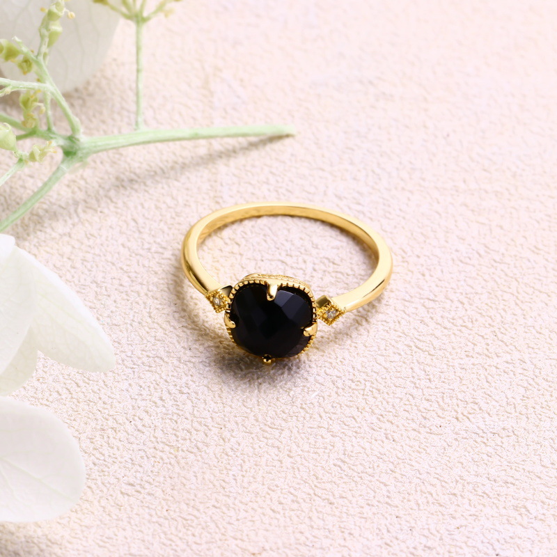 Title 3, Japanese Light Jewelry Retro Natural Gem Ring