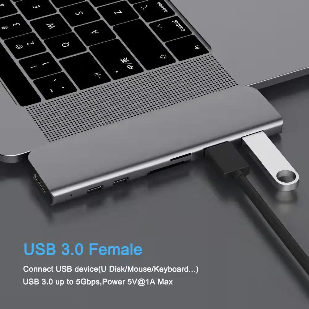 Type-c Dual C 4k Is Suitable for Laptop 7-in-1