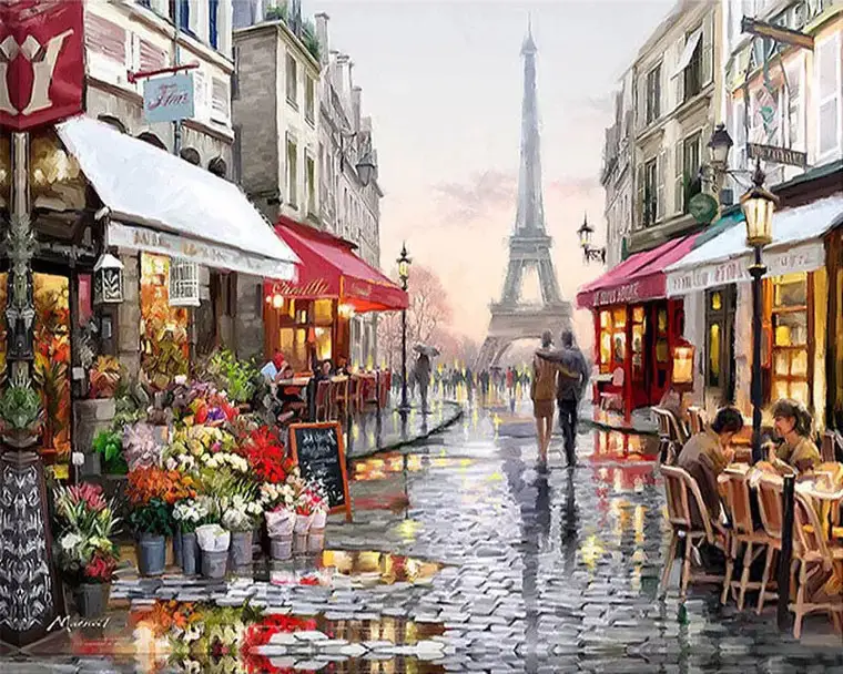 Digital Oil Painting Landscape Hand-painted