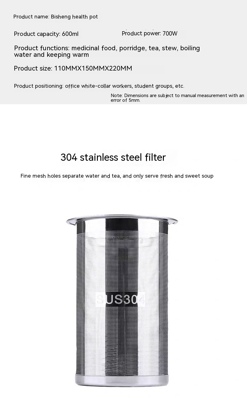Small Mini Water Heating Cup Boiled Tea Health Pot Hot Milk Office Artifact — foto 8