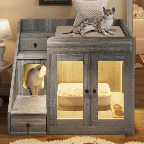 GO Cat Litter Box Enclosure With Light