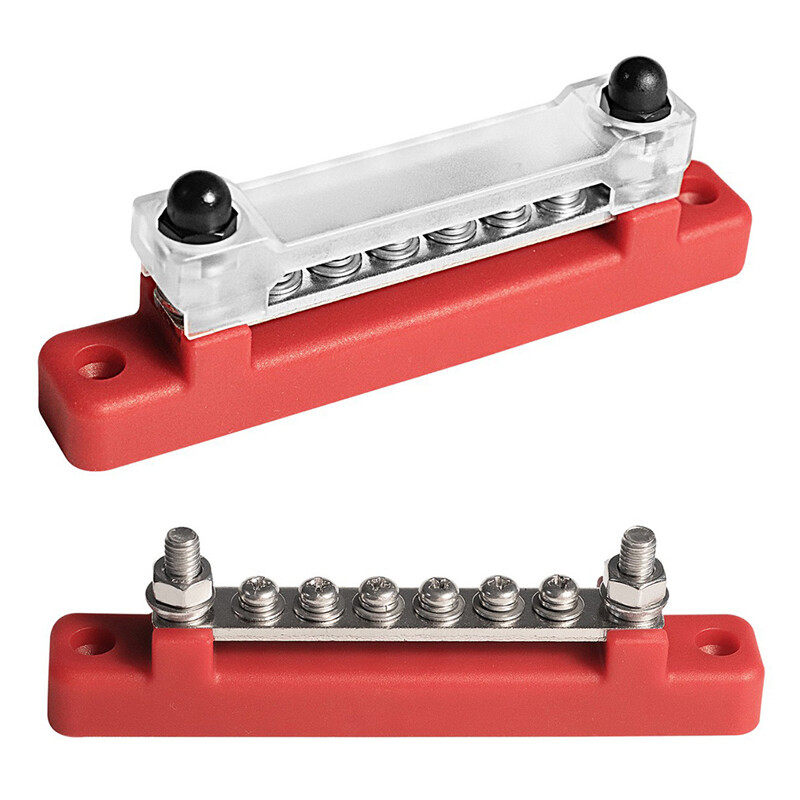 2X 12 Terminal Block Bus Bar & Cover 12V Distribution Auto Boat Power W — image 9