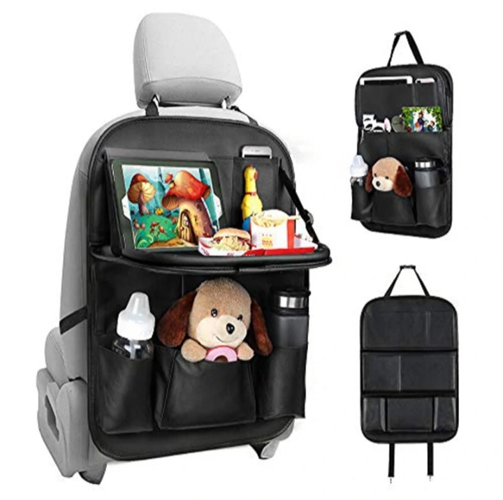 Tsumbay Foldable Stroller Back Seat Organizer Foldable Sack Holder Multi-Pocket Tray Storage Bag 5