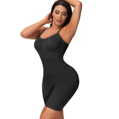 Women's Seamless Body Shaping Bodysuit Thin Elastic Body Shaping Bodysuit Tight Tummy Tummy - Black - View 1