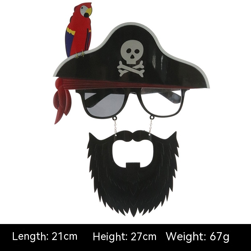 Parrot Pirate Beard Glasses