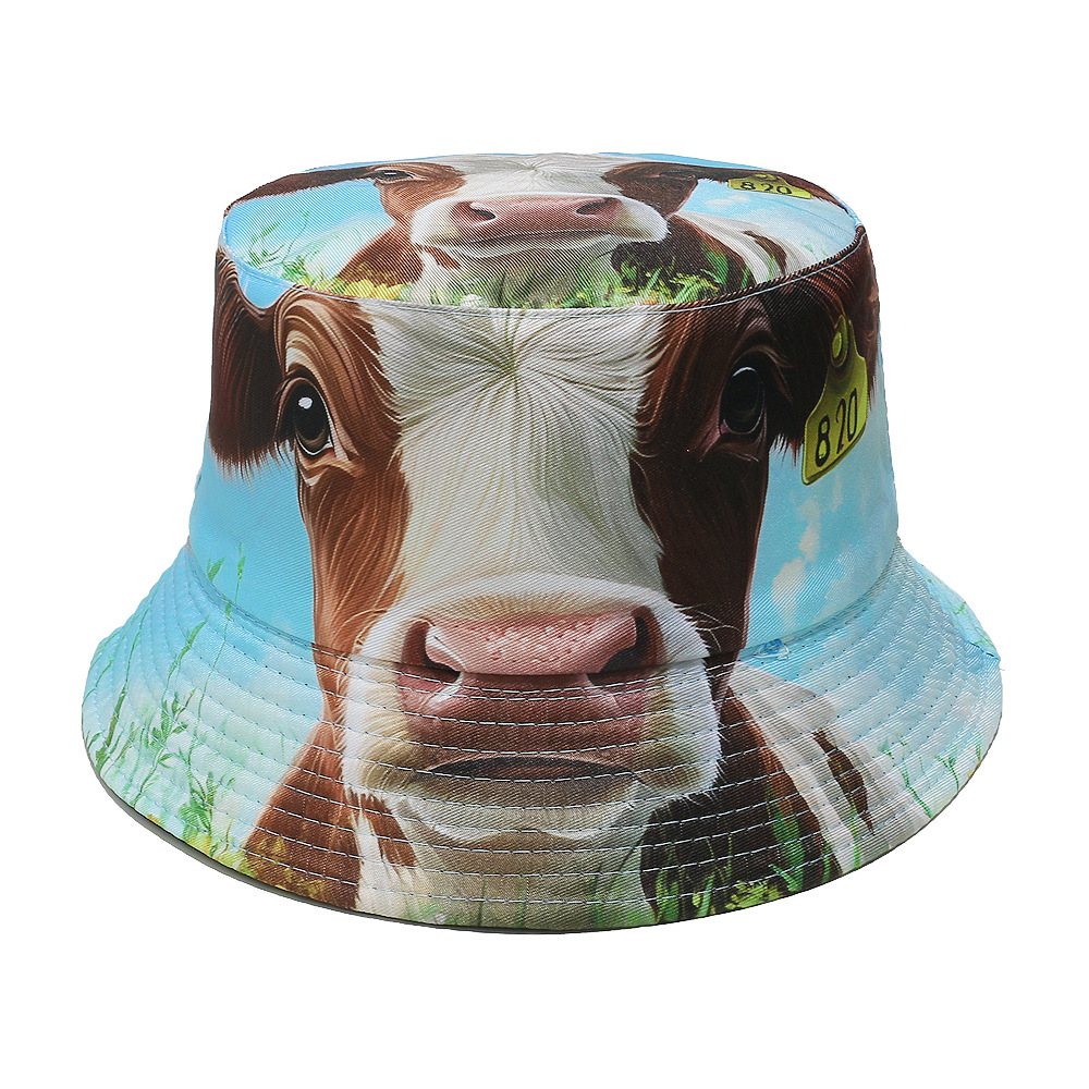 Men's And Women's Identical Fun-printed Double-sided Design, Highly Expressive And Fashionable, Street Style Fishing Hat, Suitable For Taking Photos, Outdoor Vacations And Daily Outfits.