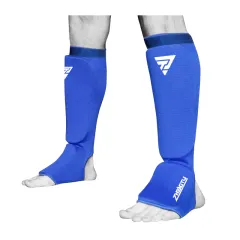 Even The Back Of The Foot Shin Guard Boxing Thickened Fighting Gear - Blue - View 1