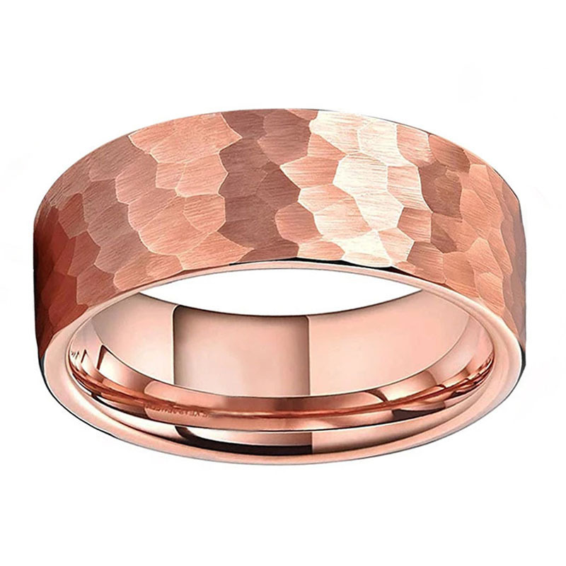 Title 2, Tungsten Steel Ring Matte Rose Gold Fashion Men