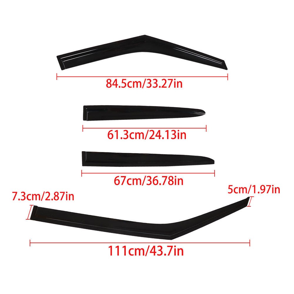 Window Visors Smoke Sun Rain Vent Guards Shade — foto 7