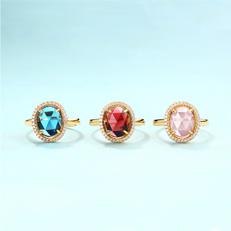 Fashion Personality Of Sterling Silver Crystal Vintage Ring
