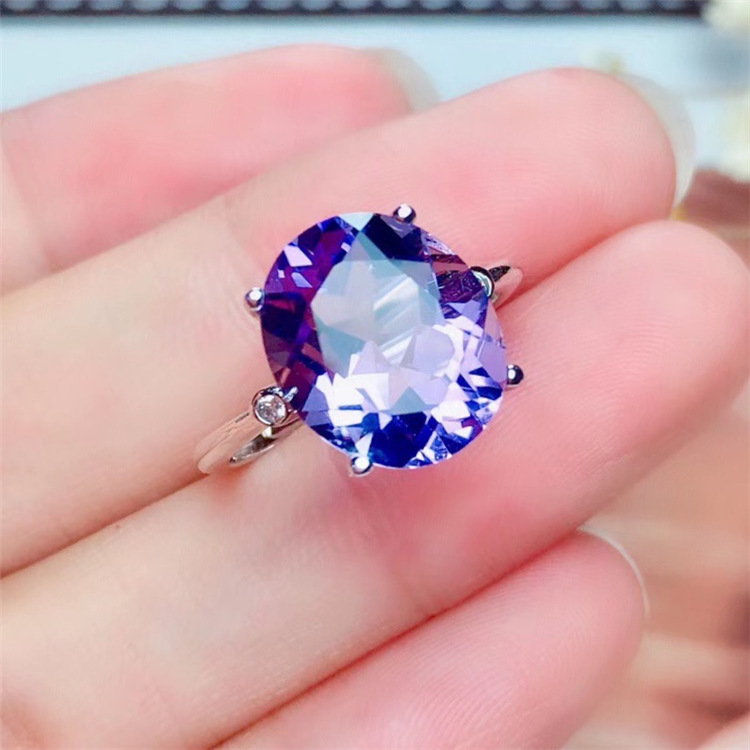 Living Mouth 925 Silver Plated White Gold Ring