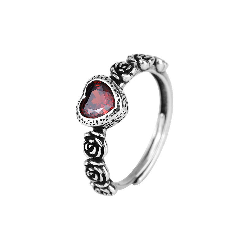 Title 3, Anillo de plata tailandesa vintage Do Old Rose ...