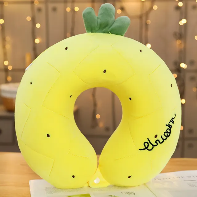 Cartoon Memory Cotton U shaped Cervical Pillow Pineapple - Shop at LoveMi