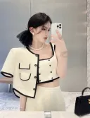 Apricot White Vest