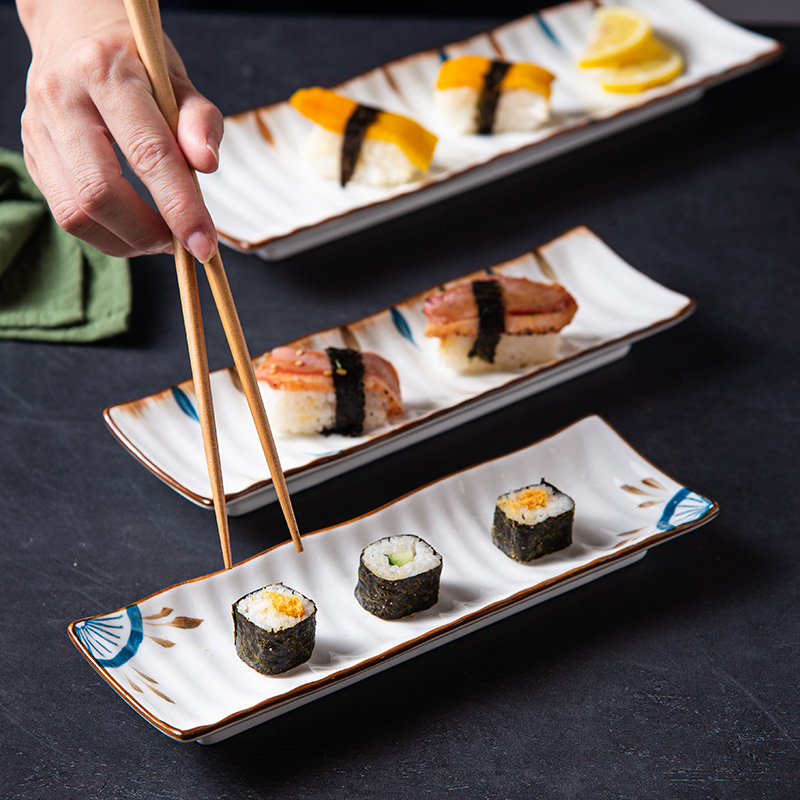 Title 1, Rectangular Ceramic Sushi Plate Tableware