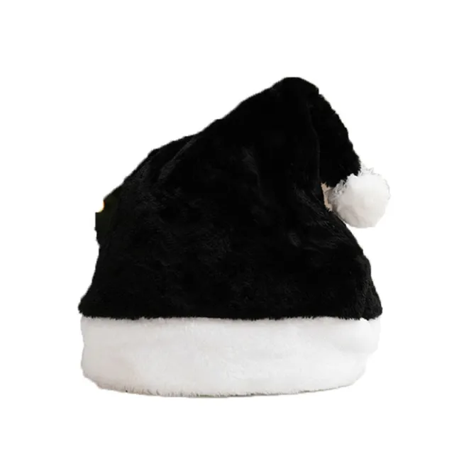 Creative Christmas Hat Decorative Plush Hat Rainbow Color Black - Shop at LoveMi
