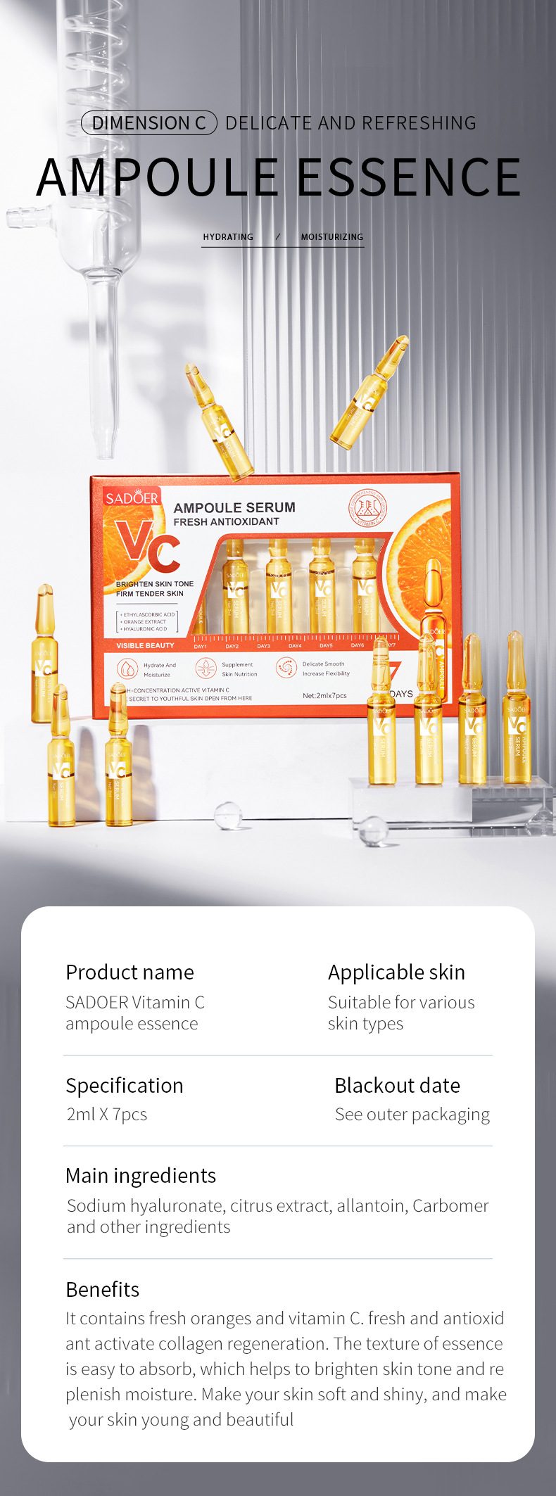 Title 3, Vitamin C Ampoule Moisturizing And Rejuvenating...